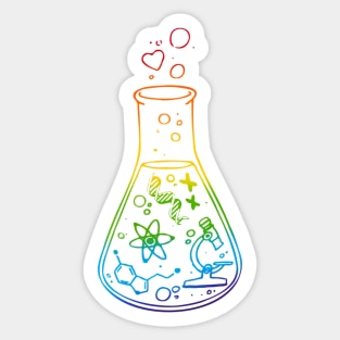 Science Glass Flask Biotech Microbiology Lab Sticker